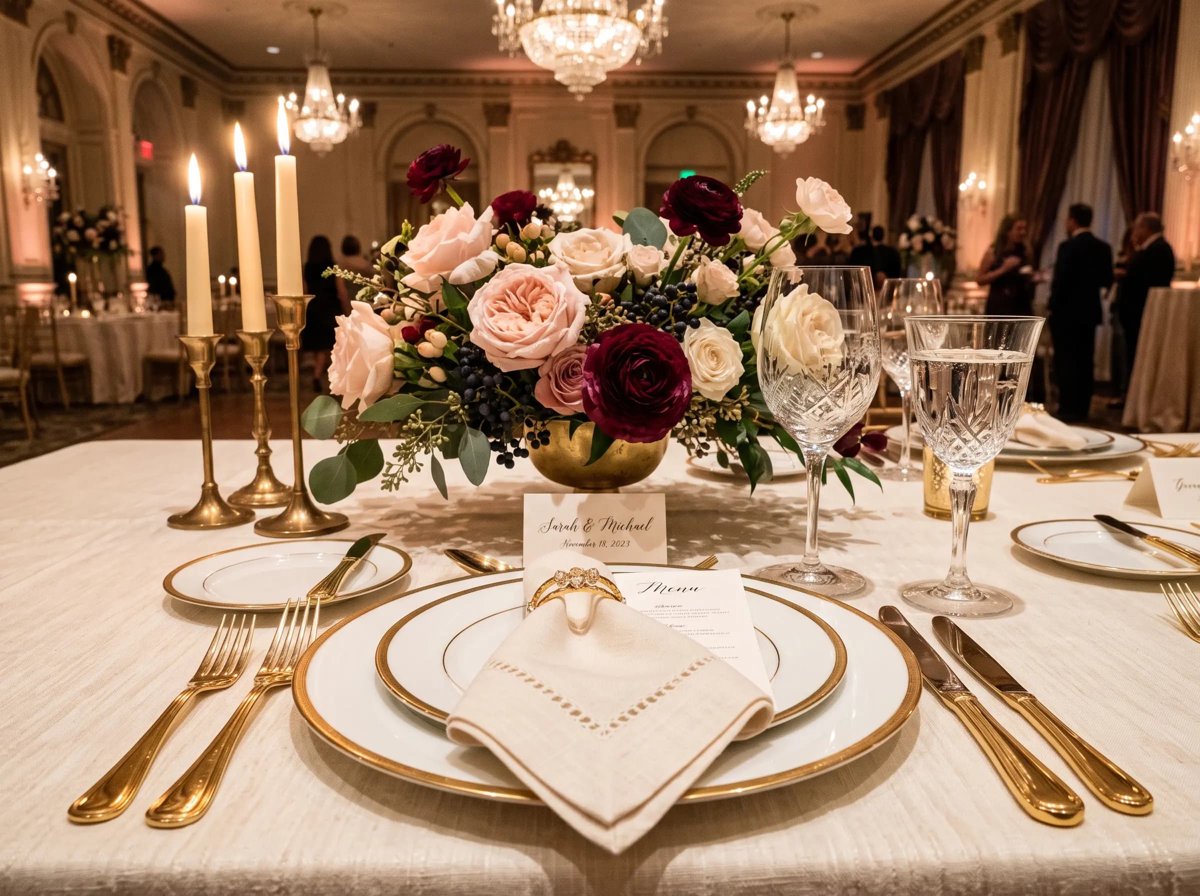 Elegant table setting at Fiora Event Complex